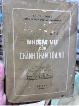 NHIỆM VỤ CỦA CHÁNH THẨM TOÀ HỘ 