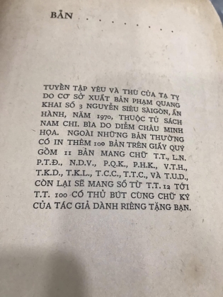 yêu và thù - tạ tỵ