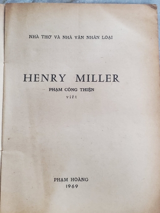 HENRY MILLER - PHẠM CÔNG THIỆN