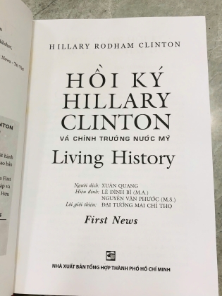 hồi ký HILLARY CLINTON VÀ CHÍNH TRƯỜNG NƯỚC MỸ