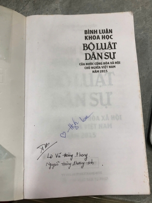 BÌNH LUẬN KHOA HỌC BỘ LUẬT DÂN SỰ CỦA NƯỚC CỘNG HÒA XÃ HỘI CHỦ NGHĨA VIỆT NAM NĂM 2015