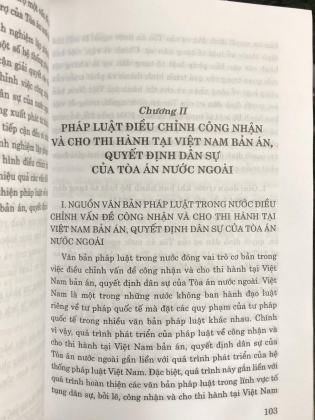CÔNG NHẬN VÀ CHO THI HÀNH TẠI VIỆT NAM BẢN ÁN, QUYẾT ĐỊNH DÂN SỰ CỦA TOÀ ÁN NƯỚC NGOÀI - BÀNH QUỐC TUẤN