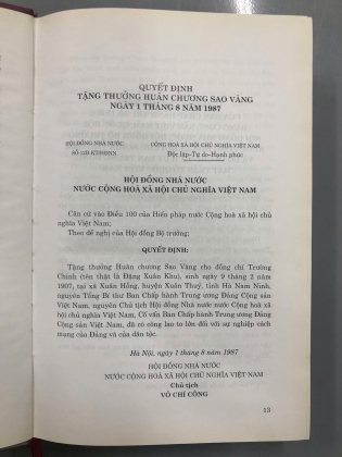 TRƯỜNG CHINH MỘT NHÂN CÁCH LỚN, MỘT NHÀ LÃNH ĐẠO KIỆT XUẤT CỦA CÁCH MẠNG VIỆT NAM (HỒI KÝ)