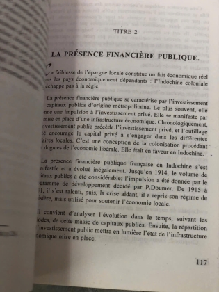 LA PRÉSENCE FINANCIÈRE ET ÉCONOMIQUE FRANCAISE EN INDOCHINE