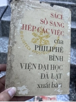 SÁCH SỔ SANG CHÉP CÁC VIỆC - Philiphe Bỉnh