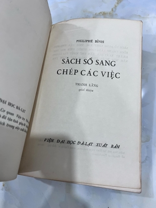 SÁCH SỔ SANG CHÉP CÁC VIỆC - Philiphe Bỉnh