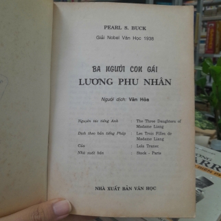 BA NGƯỜI CON GÁI LƯƠNG PHU NHÂN - PEARL S.BUCK