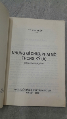 NHỮNG GÌ CHƯA PHAI MỜ TRONG KÝ ỨC - VÕ ANH TUẤN