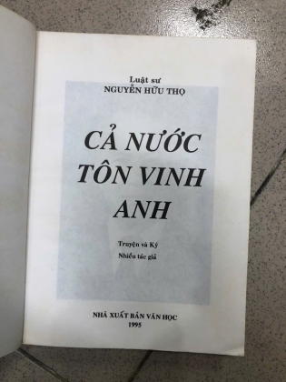 LUẬT SƯ NGUYỄN HỮU THỌ CẢ NƯỚC TÔN VINH ANH