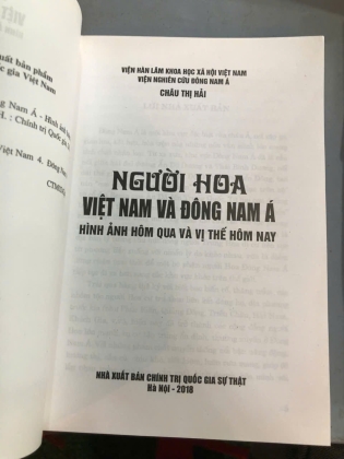 NGƯỜI HOA VIỆT NAM VÀ ĐÔNG NAM Á HÌNH ẢNH HÔM QUA VÀ VỊ THẾ HÔM NAY