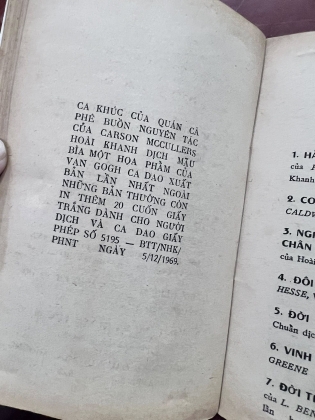 CA KHÚC CỦA QUÁN CÀ PHÊ BUỒN - HOÀI KHANH DỊCH (Carson McCullers)