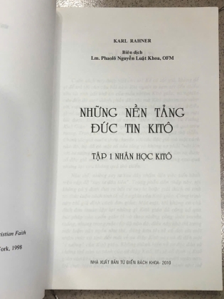 NHÂN HỌC KITÔ (TẬP 1) - KARL RAHNER