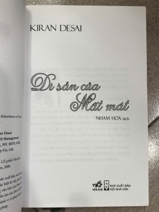 DI SẢN CỦA MẤT MÁT - RIRAN DESAI