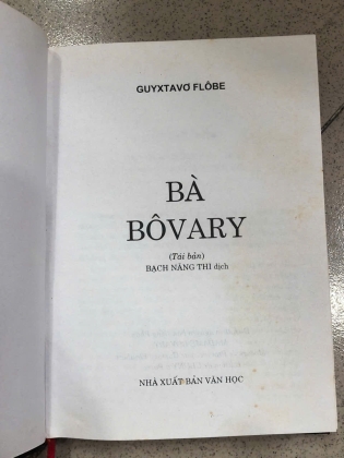 BÀ BÔVARY - BẠCH NĂNG THI dịch