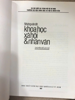 NHỮNG VẤN ĐỀ KHOA HOC XÃ HỘI VÀ NHÂN VĂN 