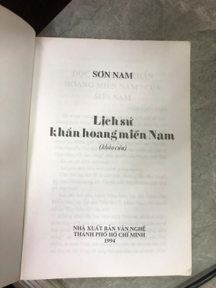 LỊCH SỬ KHẨN HOANG MIỀN NAM - SƠN NAM