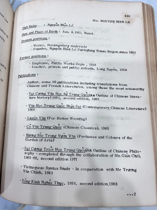 NHÂN VẬT VIỆT NAM 1972 - WHO'S WHO IN VIETNAM 1972