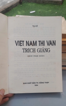 VIỆT NAM THI VĂN TRÍCH GIẢNG - TẠ KÝ