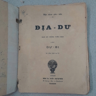 ĐỊA DƯ BAN SƠ ĐẲNG TIỂU HỌC LỚP DỰ BỊ
