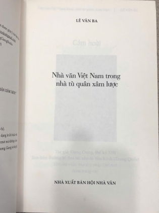 NHÀ VĂN VIỆT NAM TRONG NHÀ TÙ QUÂN XÂM LƯỢC - LÊ VĂN BA