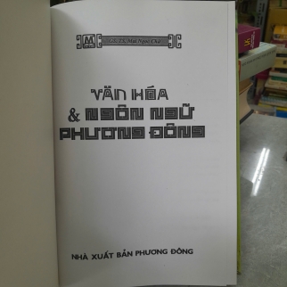 VĂN HÓA NGÔN NGỮ PHƯƠNG ĐÔNG - MAI NGỌC CHỪ