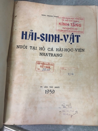 HẢI SINH VẬT NUÔI TẠI HỒ CÁ VIỆN HẢI HỌC NHA TRANG - TRẦN TRỌNG PHAN