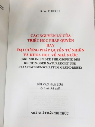 CÁC NGUYÊN LÝ CỦA TRIẾT HỌC PHÁP QUYỀN - G.W.F.HEGEL