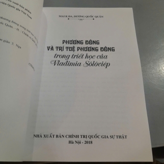 PHƯƠNG ĐÔNG VÀ TRÍ TUỆ PHƯƠNG ĐÔNG TRONG TRIẾT HỌC CỦA VLAĐIMIA SÔLÔVIÉP - MAI K ĐA, DƯƠNG QUỐC QUÂN