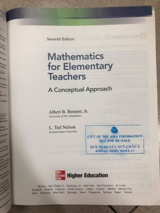 MATHEMATICS FOR ELEMENTARY TEACHERS A CONCEPTUAL APPROACH - ALBERT B. BENNETT 