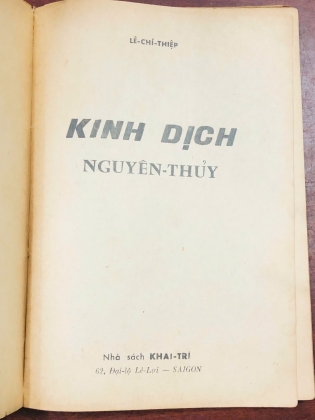 KINH DỊCH NGUYÊN THUỶ - LÊ CHÍ THIỆP
