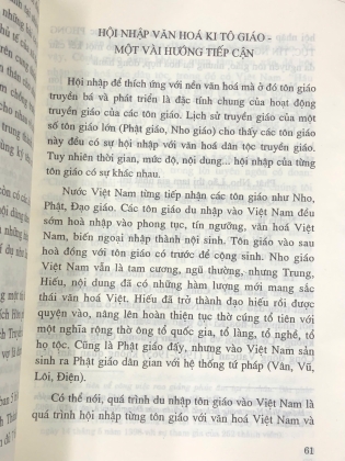 Nghi lễ và lối sống Công giáo trong văn hoá Việt Nam – Nguyễn Hồng Dương