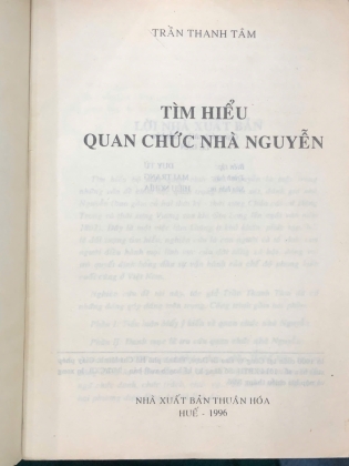 TÌM HIỂU QUAN CHỨC NHÀ NGUYỄN - TRẦN THANH TÂM