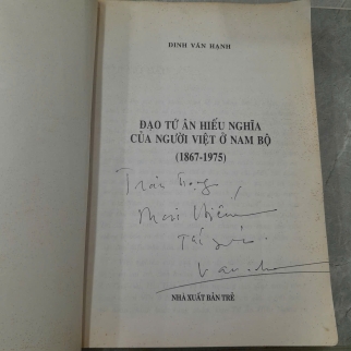  ĐẠO TỨ ÂN HIẾU NGHĨA CỦA NGƯỜI VIỆT NAM BỘ (1867-1975)