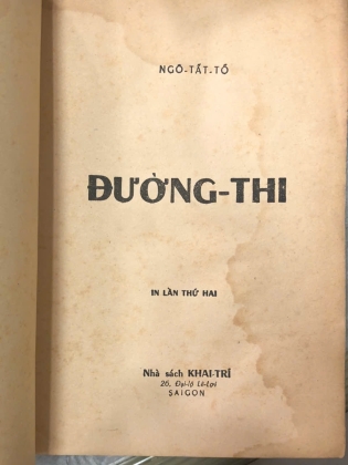 ĐƯỜNG THI - NGÔ TẤT TỐ