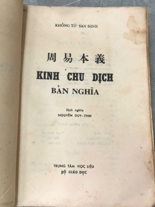 KINH CHU DỊCH BẢN NGHĨA - NGUYỄN DUY TINH