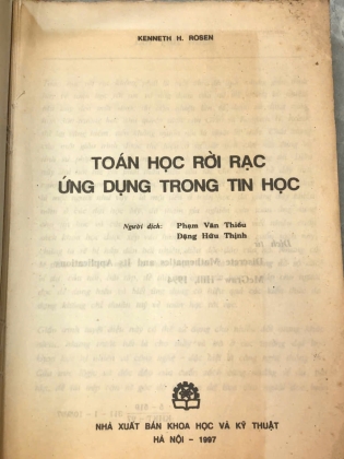 TOÁN RỜI RẠC ỨNG DỤNG TRONG TIN HỌC - KENNETH H.ROSEN