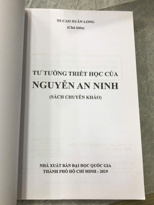 TƯ TƯỞNG TRIẾT HỌC CỦA NGUYỄN AN NINH - CAO XUÂN LONG
