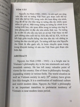 TƯ TƯỞNG TRIẾT HỌC CỦA NGUYỄN AN NINH - CAO XUÂN LONG