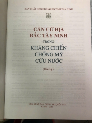 CĂN CỨ ĐỊA BẮC TÂY NINH TRONG KHÁNG CHIẾN CHỐNG MỸ CỨU NƯỚC