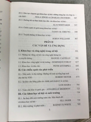 KHOA HỌC XÃ HỘI TRÊN THẾ GIỚI