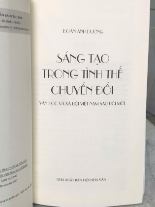 SÁNG TẠO TRONG TÌNH THẾ CHUYỂN ĐỔI VĂN HỌC VÀ XÃ HỘI VIỆT NAM SAU ĐỔI MỚI - ĐOÀN ÁNH DƯƠNG