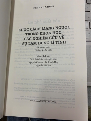 CUỘC CÁCH MẠNG NGƯỢC TRONG KHOA HỌC: CÁC NGHIÊN CỨU VỀ SỰ LẠM DỤNG LÍ TÍNH - FRIEDRICH A. HAYEK