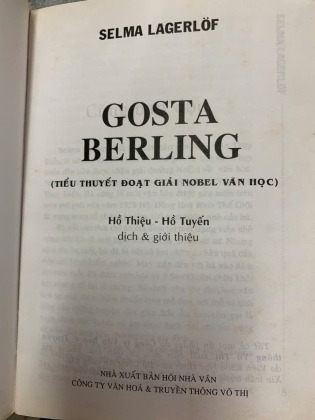 GOSTA BERLING - SELMA LAGERLOF
