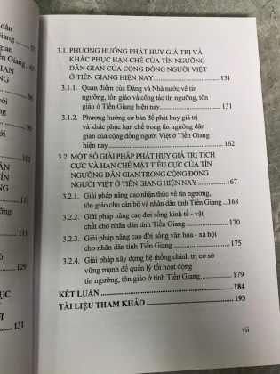 TÍN NGƯỠNG DÂN GIAN TRONG ĐỜI SỐNG TINH THẦN CỦA CỘNG ĐỒNG NGƯỜI VIỆT Ở TỈNH TIỀN GIANG - LÊ THỊ SON