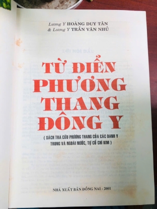 TỪ ĐIỂN PHƯƠNG THANG ĐÔNG Y - HOÀNG DUY TÂN