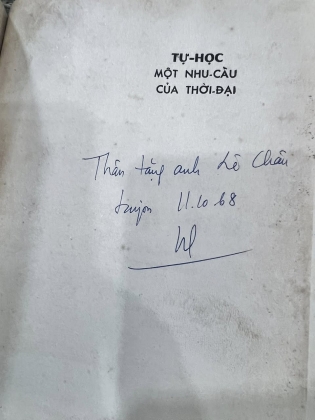 TỰ HỌC MỘT NHU CẦU CỦA THỜI ĐẠI ( BẢN ĐẶC BIỆT CÓ THỦ BÚT TÁC GIẢ) - NGUYỄN HIẾN LÊ