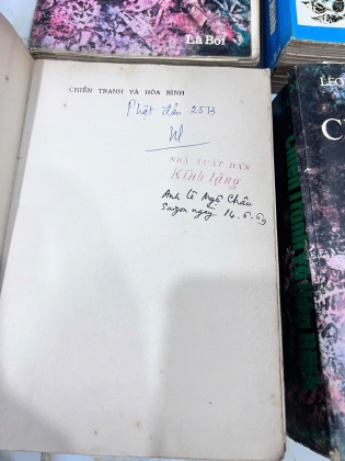 CHIẾN TRANH VÀ HÒA BÌNH ( BẢN ĐẶC BIỆT  CÓ CHỮ KÝ CỦA DỊCH GIẢ) - NGUYỄN HIẾN LÊ