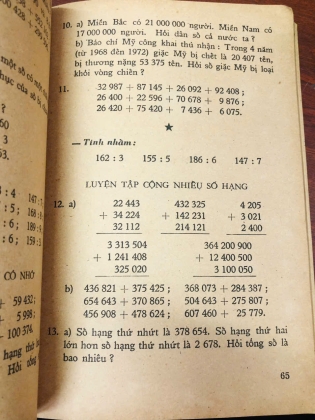 TOÁN LỚP BỐN PHỔ THÔNG