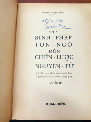 TỪ BINH PHÁP TÔN NGÔ ĐẾN CHIẾN LƯỢC NGUYÊN TỬ - NGHIÊM XUÂN HỒNG