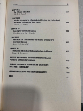 ACTIVE INDEX INVESTING - STEVEN A. SCHOENFELD
